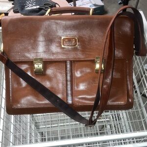Mont blanc Brown Leather Men's briefcase shoulder Bag